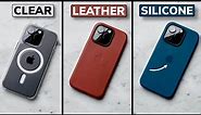 Apple Silicone vs Leather vs Clear Case for iPhone 14 / 14 Pro | Which is Best?