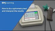 How to do a spirometry test and interpret the results