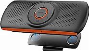 SKYBESS Car Bluetooth Speaker for Cell Phone, Portable Bluetooth Handsfree Car Kit Wireless in Car Speakerphone Music Player with Visor Clip, Supports Siri Google Assistant TF Card Playback