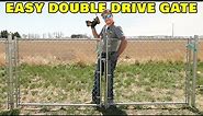 Easily Hang A Double Drive Chain Link Gate