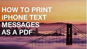 How to Print iPhone Text Messages