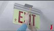 How to install photoluminescent exit signs - ceiling mount P50