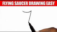 How to Draw a Flying Saucer Drawing Easy | Simple Flying Saucer Drawing