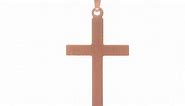14k Rose Gold Cross Religious Pendant Charm Necklace Latin Fine Jewelry For Women Valentines Day