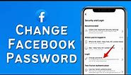 How To Change Facebook Password | Facebook Password Change
