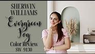 Sherwin Williams Evergreen Fog SW 9130 Color Review