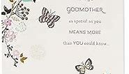 Godmother Birthday Card - Birthday Card for Her - Flowers and Butterflies Design