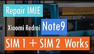 Repair IMEI Xiaomi Redmi Note 9 merlin Dual Sim, SIM 1 + SIM 2 works