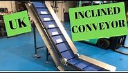 Inclined Conveyor Belt with Flights