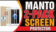 MANTO 2-Pack Screen Protector for iPhone 7 8 6S 6 Full Coverage Tempered Glass Screen Protector