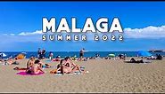 Malaga City Spain Beach Walk Playa La Malagueta Summer 2022 September Costa del Sol | Andalucía [4K]