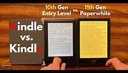 Kindle 10th Gen versus Kindle Paperwhite 11th Gen Side By Side Unboxing and Comparison