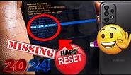 wipe data factory reset not showing new solution | hard reset not showing problem