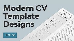 10 Best Modern Resume Template Designs