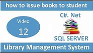 how to issue books to student in library management system project