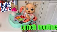 Baby Alive Pumpkin Lunch Time Routine In new portable table feeding chair