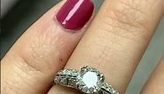 Antique Art Deco Platinum & Diamond Engagement Ring - Size 4 1/2