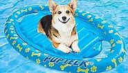 PUPTECK Inflatable Dog Pool Float - Portable Summer Pet Raft Floating Row Bed for Lake Swimming Outdoor Water Games Cooling