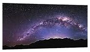 ARTCANVAS Moke Lake Milky Way Galaxy Space Canvas Art Print Stretched Wall Decor - 48" x 16" (1.50" Deep)