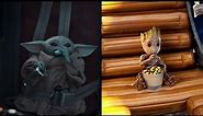 Baby Yoda Being Baby Groot