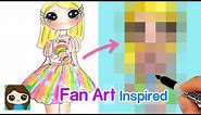 Drawing FAN ART Inspired Draw So Cute Rainbow Girl