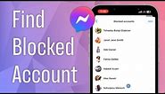 How to See Blocked Account in Messenger