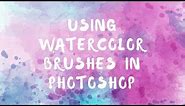 How to create watercolor background in Adobe Photoshop and use brushes by @jentevaart