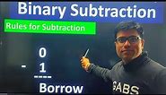 Binary Number Subtraction Rules | Binary Number Subtraction Examples