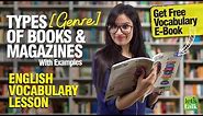 English Vocabulary Lesson | Types (Genre) of Books & Magazines We Read | Learn English With Michelle