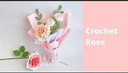 How to crochet a rose | Crochet flower bouquet