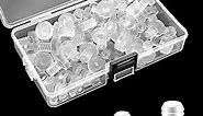 Glass Table Top Bumpers Clear Rubber Table Glass Bumper with Stem 5 Size Clear Anti Slip Pads Non Adhesive Glass Table Rubber Grippers for Table Furniture Cabinet (75 Pieces)