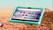 Fintie Silicone Case for 10.1" All-New Fire HD 10 Tablet (13th Generation, 2023 Release) - [Honey Comb] Light Weight Shock Proof Back Cover for Fire HD 10 2023, Light Pink