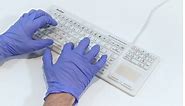 "Touchpad Plus Hygienic Medical-Grade Rigid Silicone Washable Keyboard (USB) (White) | KBSTRC106T-W