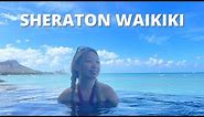 Sheraton Waikiki Hotel Review | Oceanfront view room tour | Infinity Pool | 2021