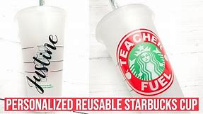 PERSONALIZED STARBUCKS CUP WITH CRICUT | CRICUT STARBUCKS CUP TEMPLATE