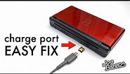 Nintendo DS Lite charge port replacement and NDSL troubleshooting power guide