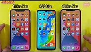iPhone 11 Pro max vs Huawei P30 Lite new editions vs iPhone 12 Pro max Speed Test Comparison MST