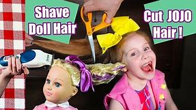SHAVE My JOJO Siwa Doll Hair + CUT My Jojo Hair ! Extreme Haircut Makeover