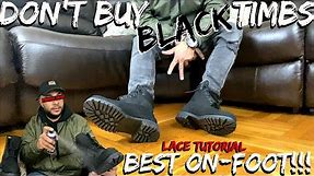 DON'T BUY BLACK TIMBERLANDS UNTIL YOU WATCH THIS VIDEO! | HOW TO LACE UP FRESH TIMBS & BEST ON FOOT