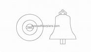 Church Bell - Free CAD Drawings