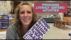 Preschool Literacy Centers/Activities