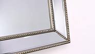 Deco Mirror 24 in. W x 36 in. H Framed Rectangular Beveled Edge Bathroom Vanity Mirror in Champagne silver 1228