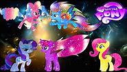 My Little Pony Mane 6 Transforms into Galaxy Rainbow Ponies Princesses - MLP Coloring Book For Kids