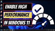 Boost Your PC's Performance: How to Turn On High Performance Mode on Windows 11