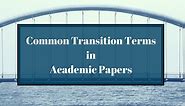 Effective Transition Words for Research Papers - Wordvice