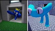 Rainbow Friends Chapter 2 - Blue vs. Cyan Chase Scene Comparison