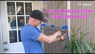 Replace Screen Door Mesh Without Removing Door from Hinges DIY Easy