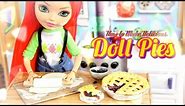 DIY - How to Make: Doll Blackberry Pie & Cherry Pie - Handmade - Doll - Crafts