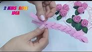"DIY Glitter Sheet Flower Tutorial: Sparkling Floral Crafts" 2 minutes rose making