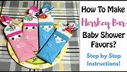 How To Make Hershey Bar Baby Shower Favors That Look Like A Girl Or Boy